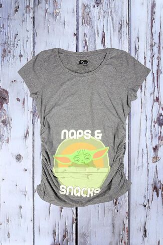 STAR WARS Mandalorian Child Nap Snacks Grogu Baby Yoda Maternity T-Shirt for Women in Saudi Arabia