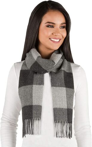 Inca Fashions - 100% Pure Baby Alpaca Buffalo Plaid Scarf for Men and Women in Kuwait