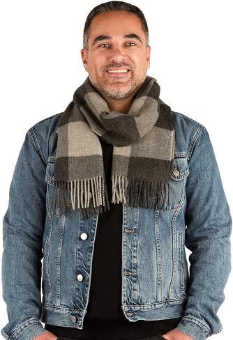 Inca Fashions - 100% Pure Baby Alpaca Buffalo Plaid Scarf for Men and Women in Kuwait