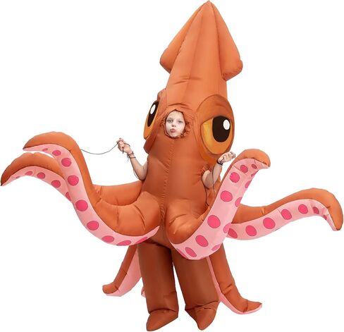 زي سكويد لكامل الجسم القابل للنفخ للأطفال من الجنسين من سبوكتاكولار كرياشنز - مقاس متوسط in Kuwait