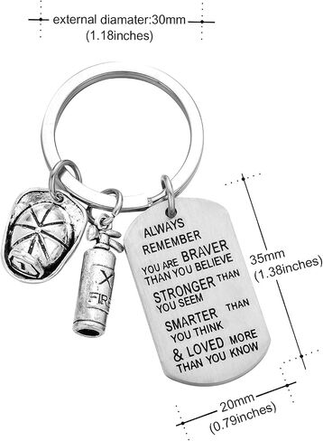 JRXOO Firefighter Keychain Firefighter To Be Gift Firefighter Graduation Gift Firefighter Gift For Men Firefighter Men Keychain in Saudi Arabia