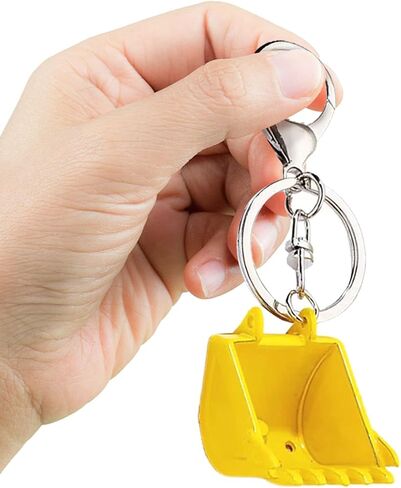 Funny Metal Excavator Bucket Keychains for Mens unique keychains Car Key Chain Birthday Gift For Men Boy Kids Backpack charms in Kuwait