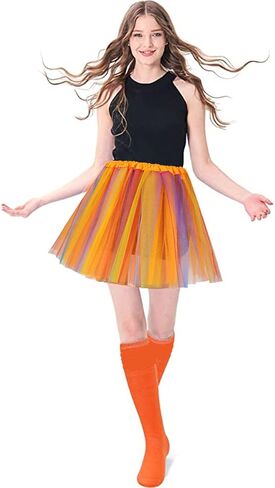 4 Pack Women's Adult Teen Classic Elastic Tulle Tutu Skirt Party Marathon Dance Costume Skirts in Saudi Arabia