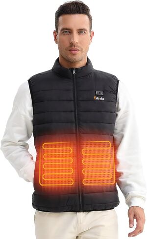 سترة Eskreka ساخنة للرجال مع حزمة بطارية متضمنة، سترة كهربائية خفيفة الوزن للرجال، سترات ساخنة للرجال قابلة لإعادة الشحن in Kuwait