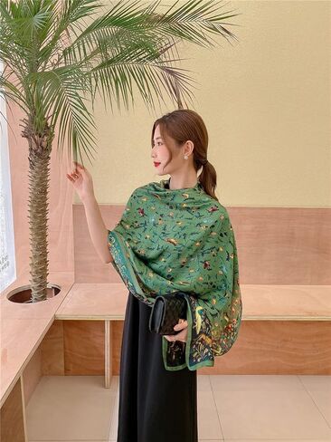 K-Elewon Silk Scarf Head scarf Fashion Scarves Long Lightweight Sunscreen Shawls for Women in Kuwait
