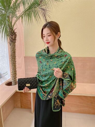 K-Elewon Silk Scarf Head scarf Fashion Scarves Long Lightweight Sunscreen Shawls for Women in Kuwait