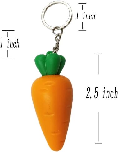 Pouoir 3 قطعة حلقة رئيسية صغيرة مصباح يدوي لطيف الجزرة على شكل سلسلة مفاتيح LED ضوء حلقة رئيسية مصباح شعلة الجزرة المفاتيح مصباح للأطفال in Kuwait