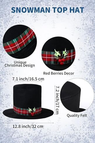 SOMSOC 8 Pieces Snowman Costume Kit Winter Frosty Costume for Men Sweatshirt Top Hat Carrot Nose Scarf Gloves for Christmas in Kuwait