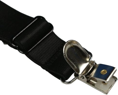 قميص يبقى للرجال، مرنة على شكل I شكل قابل للتعديل مع مشبك إغلاق بتقويم ممتاز للرجال, أسود, Large in Kuwait