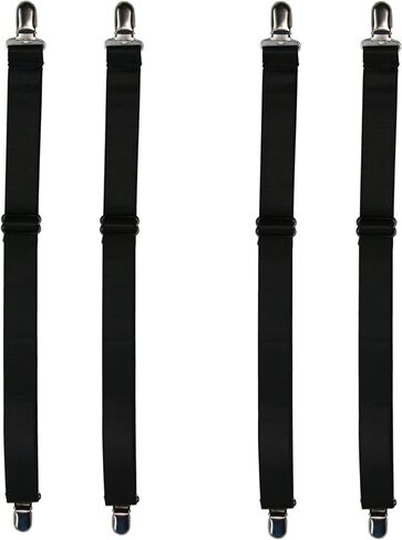 قميص يبقى للرجال، مرنة على شكل I شكل قابل للتعديل مع مشبك إغلاق بتقويم ممتاز للرجال, أسود, Large in Kuwait