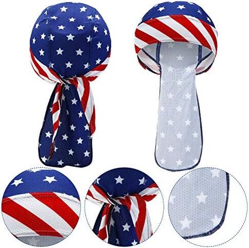 Chuangdi 3-Piece Suction Cap Quick-Drying Men's and Women's Pirate Hats Prefer Stars and Stripes Hats in Kuwait