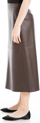 Max Studio Women's Faux Leather A-line Midi Skirt in Kuwait