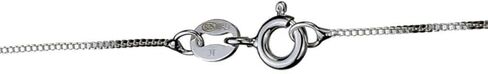 Sterling Silver Tiny Cross Charm Box Chain Nickel Free Necklace Italy in Kuwait