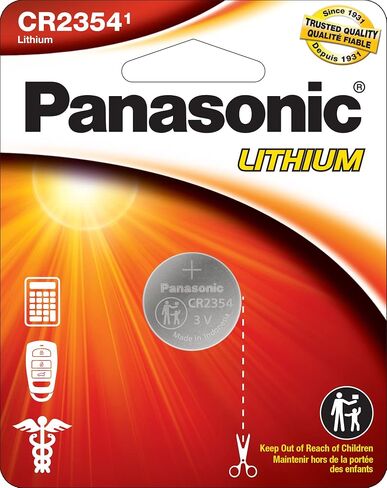 Panasonic CR2354 3.0 Volt Long Lasting Lithium Coin Cell Batteries in Child Resistant, Standards Based Packaging, 1-Battery Pack (Pack of 2) in Saudi Arabia