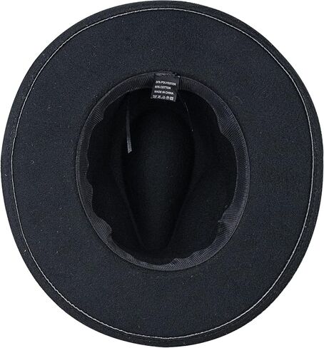 Classic Wide-Brim Fedora-Hats for Women Men Fedora Hat with Belt Buckle Felt Panama Hat in Kuwait