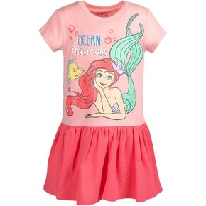 Disney Princess Moana Cinderella Ariel Rapunzel Elsa Anna Jasmine Belle Girls French Terry Dress Toddler to Big Kid in Saudi Arabia