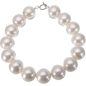 Fashion Single Chain Big Copy CCB Resin Simulated Pearl Bib Collar Choker Statement Necklace Christmas Gift in Saudi Arabia