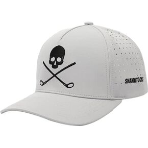 SHANKITGOLF Skull and Crossbones Golf Hat Adjustable Skull Fun Funny Golf Hat Men Black Gray White in Kuwait