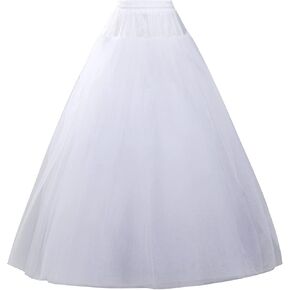HUBORLOVES 6 Layers Petticoats for Women Hoopless Petticoat Crinoline Underskirt Skirt Floor Length Ball Gown Slips for Wedding Dress in Kuwait
