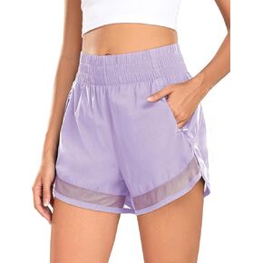 Holipick 3 '' High Waisted Running Shorts with Mesh Liner Quick Dry Lightweight Gym Track Workout Athletic Shorts Zip Pockets