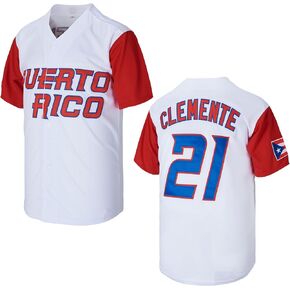 قمصان zommna الرجالية #21 روبرتو كليمنتي جيرسي بورتوريكو وورلد جيم الكلاسيكية للبيسبول مخيطة in Kuwait