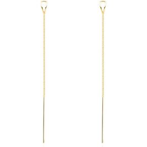 SLUYNZ 925 Sterling Silver Chain Threader Earrings Dangle for Women Teen Girls Long Dangle Earrings Line Earrings Tassel