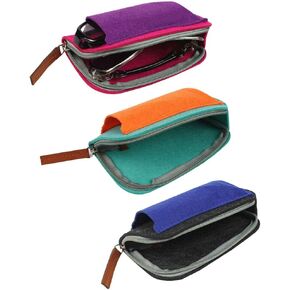 JAVOedge [5 عبوات]، حافظات نظارات بسحاب ناعم متعدد الألوان مع قماش من الألياف الدقيقة للنظارات الشمسية ونظارات القراءة in Kuwait