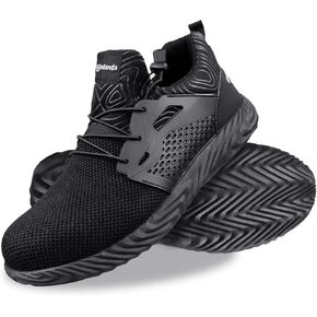 ANDANDA Steel Toe Shoes for Men Indestructible Puncture Proof Work Shoes Non Slip Safety Shoes Breathable Lightweight Steel Toe Sneakers for Construction
