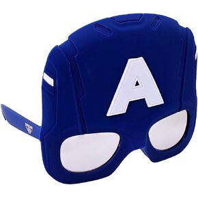 Costume Sunglasses Large Captain America Sun-Staches Party Favors UV400, Blue/White in Saudi Arabia