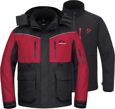 سترة صيد الجليد Piscifun، سترات صيد عائمة مقاومة للماء معزولة لظروف الطقس البارد in Kuwait