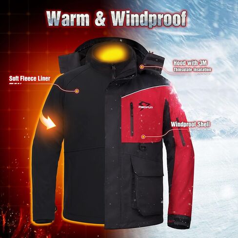 سترة صيد الجليد Piscifun، سترات صيد عائمة مقاومة للماء معزولة لظروف الطقس البارد in Kuwait