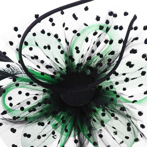 DRESHOW Fascinators Hat Flower Mesh Ribbons Feathers on a Headband and a Clip Tea Party Headwear for Girls and Women in Saudi Arabia