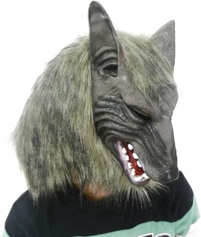 Odowalker Halloween Werewolf Costume Wolf Claws Gloves and Head Mask for Cosplay Costume in Kuwait