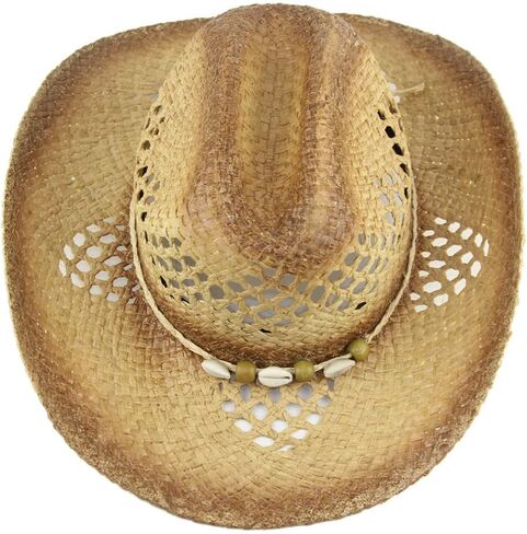 MINAKOLIFE Men's & Women's Western Style Cowboy/Cowgirl Straw Hat in Kuwait