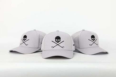 SHANKITGOLF Skull and Crossbones Golf Hat Adjustable Skull Fun Funny Golf Hat Men Black Gray White in Kuwait