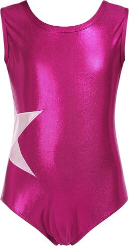 Arshiner Kid Girls Sleeveless Gymnastics Leotards Shiny Sparkle Stars One Piece Ballet Dance Outfit in Saudi Arabia