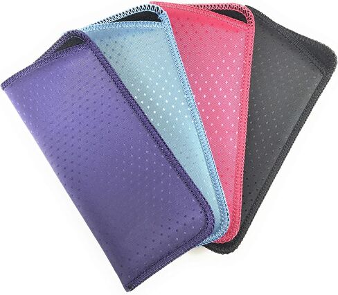 4 Pack Soft Shell Pouch Great Cases For Sunglasses Eyeglasses and Spectacles Made for Men & Women in Saudi Arabia