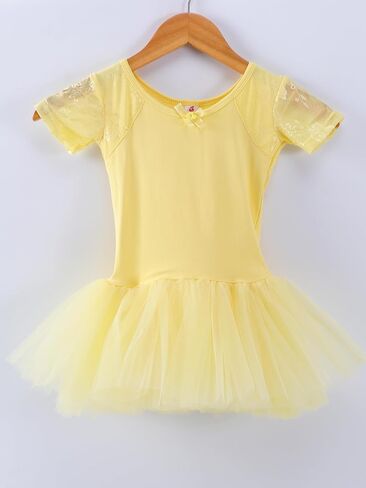 BoxMemory Girls Ballet Leotards Short Sleeve Dance Camisole Dress Skirted Ballerina Outfits(Toddler/Little Girl/Big Girl) in Saudi Arabia