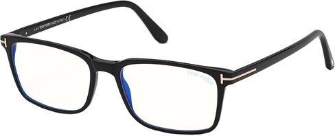 Tom Ford FT 5735-B BLUE BLOCK Shiny Black/Blue Filter 54/17/145 men Eyewear Frame in Saudi Arabia
