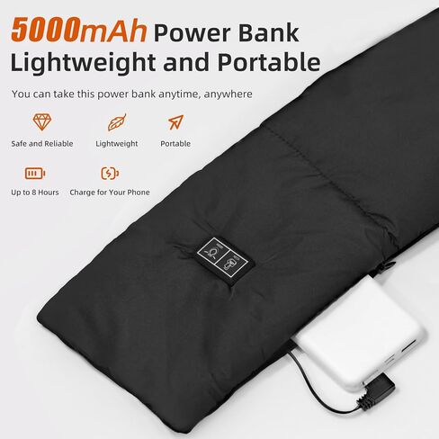 Kercky Heated Scarf Electric Heating Warmer with 5000mAh Rechargeable Battery for Women Men, Heating Pad with Hidden Hooded in Saudi Arabia