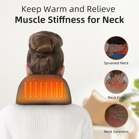 Kercky Heated Scarf Electric Heating Warmer with 5000mAh Rechargeable Battery for Women Men, Heating Pad with Hidden Hooded in Saudi Arabia