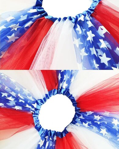 DMLBC Red White Blue Star Tutu Skirt for Women American Flag Tutu Skirt Adult USA Patriotic Tutu Costume Party Accessories in Kuwait