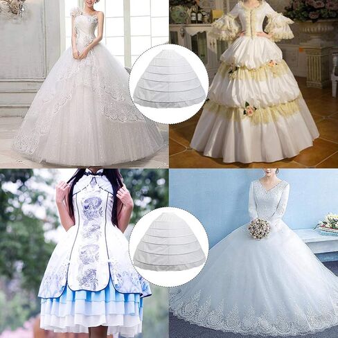 Besteamer Women's 6 Hoop Skirt Petticoat for Women Party Wedding Crinoline Slip Underskirt in Saudi Arabia