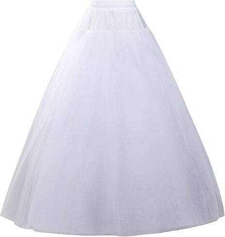 HUBORLOVES 6 Layers Petticoats for Women Hoopless Petticoat Crinoline Underskirt Skirt Floor Length Ball Gown Slips for Wedding Dress in Kuwait