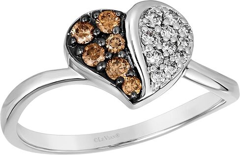 1/3 Carat Diamond and Red Ruby Heart Ring for Women in 14k White or Rose Gold cttw Promise Anniversary Ring Size 5 to 10 by LeVian in Kuwait
