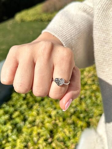 1/3 Carat Diamond and Red Ruby Heart Ring for Women in 14k White or Rose Gold cttw Promise Anniversary Ring Size 5 to 10 by LeVian in Kuwait