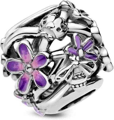 PANDORA Openwork Purple Daisy Charm in Saudi Arabia