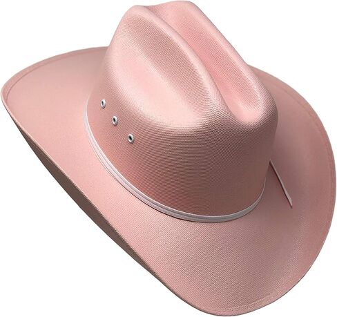 ويسترن اكسبرس قبعة من القش بتصميم كاتلمان بلون بينك مع شريط ابيض للاطفال, زهري, Kids Size in Kuwait