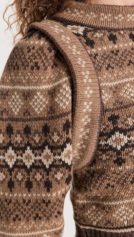 سترة Finja Fair Isle النسائية ذات الأكمام الطويلة من Sea in Kuwait
