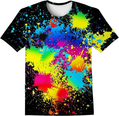 LAIDIPAS Boys Girls 3D Graphic Shirts Cool Crewneck T-Shirt Unisex Short Sleeve Top Tees 6-16 Years in Kuwait